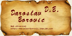 Daroslav Borović vizit kartica